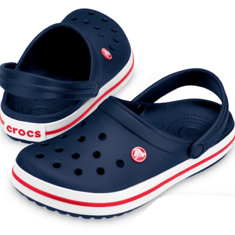 Navy Blue Crocband Clogs Size M8/W10 NWT
